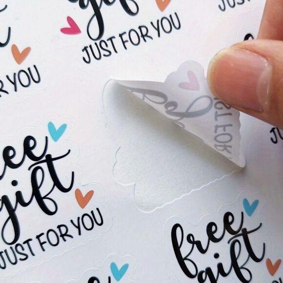 120 Free Gift Just For You Stickers ~ Appreciation Thank You Shipping Labels - Picture 4 of 10